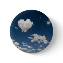 Heart shaped cloud pinback button