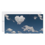 Heart shaped cloud photo card template