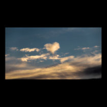 Heart shaped cloud posters