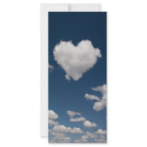 Heart shaped cloud rack cards