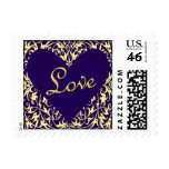 Heart Shaped Decorative Blue “Love” Stamp