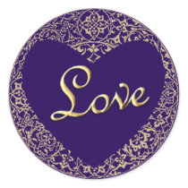 Heart Shaped Decorative Blue “Love” Sticker by NJHeart Heart Shaped Decorative Blue “Love” Sticker