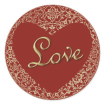 Heart Shaped Decorative Red “Love” Sticker by NJHeart Heart Shaped Decorative Red “Love” Sticker
