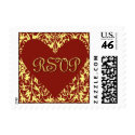Heart Shaped Decorative Red “RSVP” Stamp by NJHeart Heart Shaped Decorative Red “RSVP” Stamp