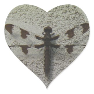 Heart Shaped Dragonfly Stickers sticker