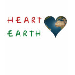 Heart shaped Earth anagram for love Tee Shirts