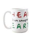 Heart Shaped Earth anagram Mug