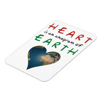 Heart Shaped Earth anagram magnets