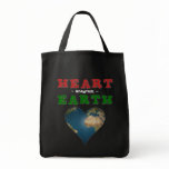 Heart shaped Earth Tote Bag