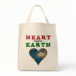 Heart shaped Earth Tote Bag
