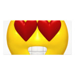 heart shaped eyes smiley photo greeting card