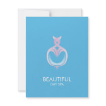 HEART-SHAPED FEMININE LOGO BEAUTIFUL DAY SPA invitations