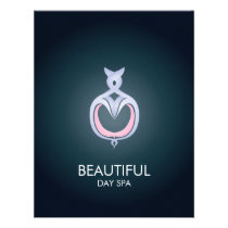 HEART-SHAPED FEMININE LOGO BEAUTIFUL DAY SPA invitations