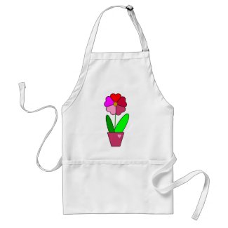Heart Shaped Flower Apron apron