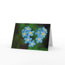 Heart Shaped Forget-me-not Flowers cards