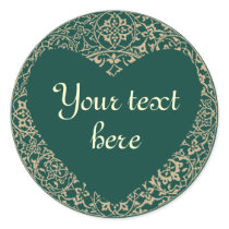 Heart Shaped Green Customizable Sticker by NJHeart Heart Shaped Green Customizable Sticker