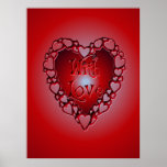 HEART SHAPED HEARTS WITH LOVE by SHARON SHARPE posters