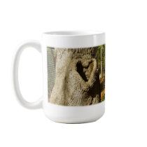 Heart Shaped Knothole in Tree Mug