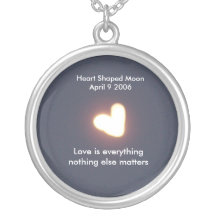 Heart shaped moon neckless custom jewelry