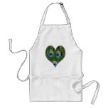 Heart Shaped Peacock Feather Apron Heart Shaped Peacock Feather Apron