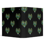Heart Shaped Peacock Feathers Binder