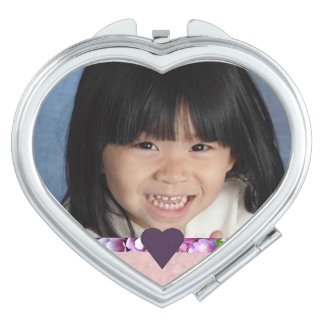 Heart-Shaped Photo Compact Compact Mirror