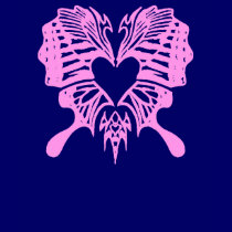 Heart-Shaped Pink Butterfly Tee t-shirts by xxxOinXxxx Heart-Shaped Pink Butterfly Tee t-shirts