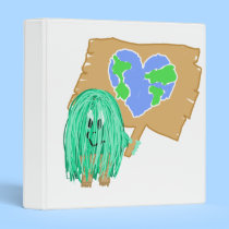 Heart Shaped Planet Earth binders