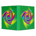 Heart Shaped Rainbow Twirl binders