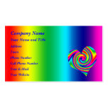 Heart Shaped Rainbow Twirl Business Card