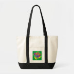 Heart Shaped Rainbow Twirl Canvas Bag