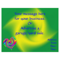 Heart Shaped Rainbow Twirl Personalized Flyer