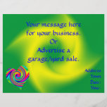 Heart Shaped Rainbow Twirl Personalized Flyer