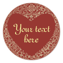 Heart Shaped Red Customizable Sticker by NJHeart Heart Shaped Red Customizable Sticker