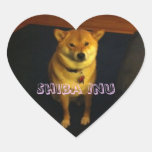 Heart-Shaped Shiba Inu Sticker