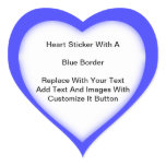 Heart Shaped Stickers With A Blue Border In Sheets