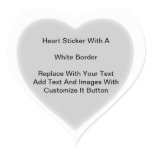 Heart Shaped Stickers With White Border In Sheets