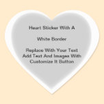 Heart Shaped Stickers With White Border In Sheets
