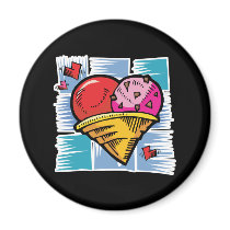 Heart Shaped V Day Ice Cream magnets by doonidesigns Heart Shaped V Day Ice Cream magnets