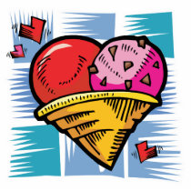 Heart Shaped V Day Ice Cream photo sculptures by doonidesigns Heart Shaped V Day Ice Cream photo sculptures
