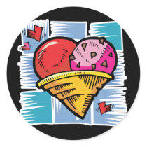 Heart Shaped V Day Ice Cream stickers by doonidesigns Heart Shaped V Day Ice Cream stickers