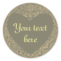 Heart Shaped Warm Gray Customizable Sticker by NJHeart Heart Shaped Warm Gray Customizable Sticker