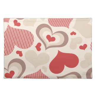 Heart Shapes American MoJo Placemat placemat