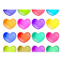 Heart Shapes Post Cards