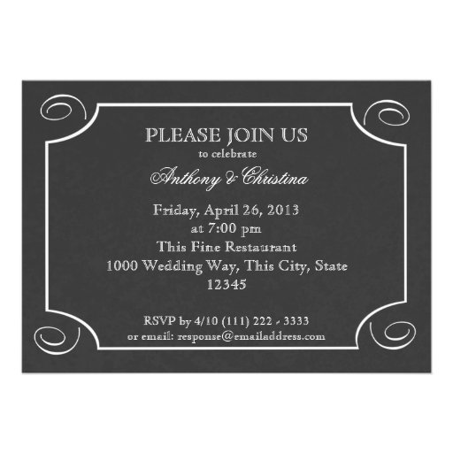 Heart Sign Rehearsal Dinner Card