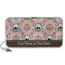 Heart Skull and Crossbones Portable Doodle Speaker