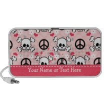 Heart Skull and Crossbones Portable Doodle Speaker