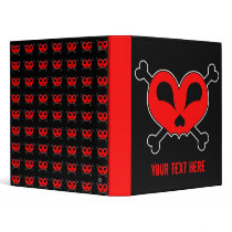 Heart Skull & Crossbones Full/Tiled binders by HaynzDesigns Heart Skull & Crossbones Full/Tiled binders