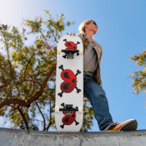 Heart Skull & Crossbones skateboards
