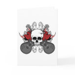 Heart Skull Guitar Greeting Cards